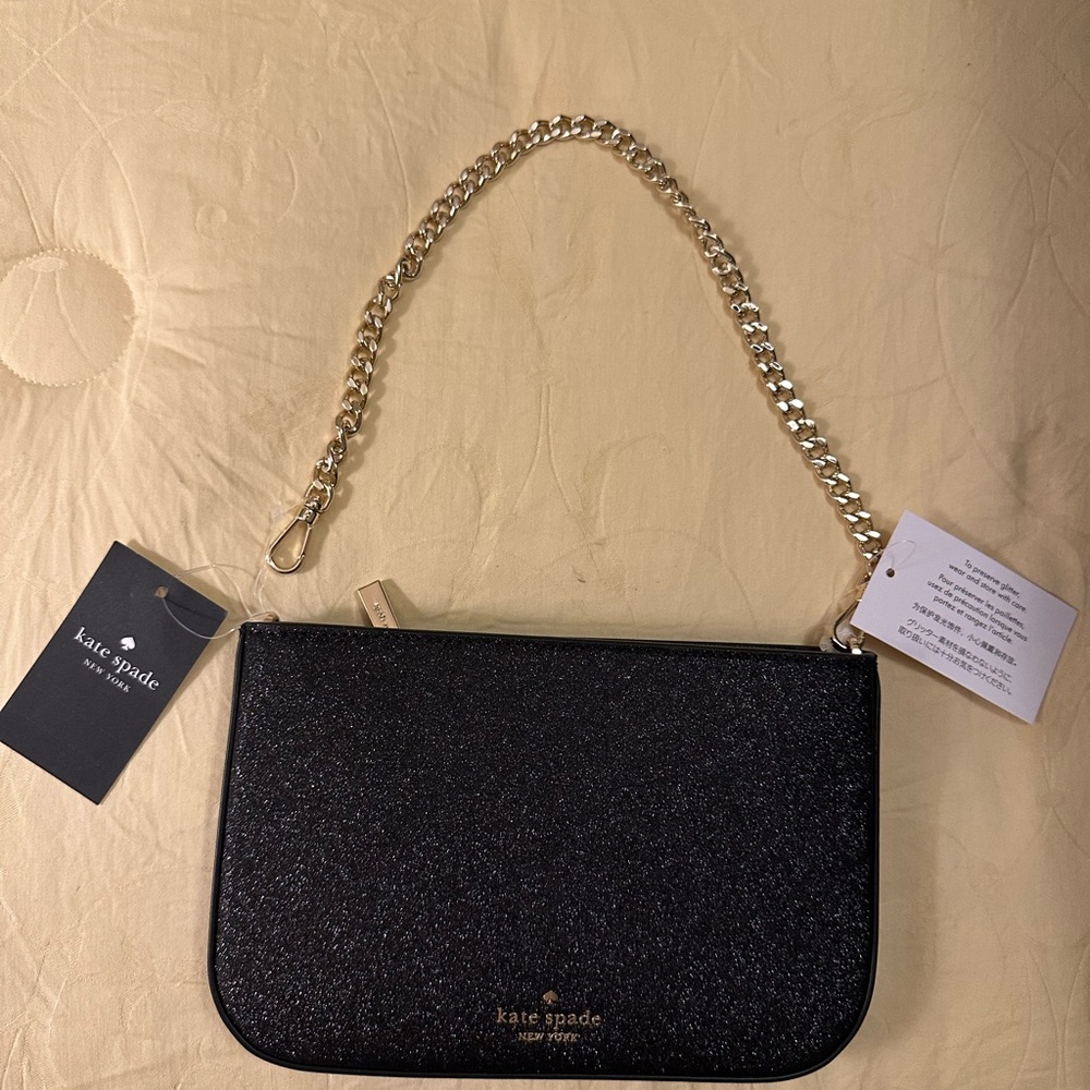 Kate Spade Black Glitter Bag